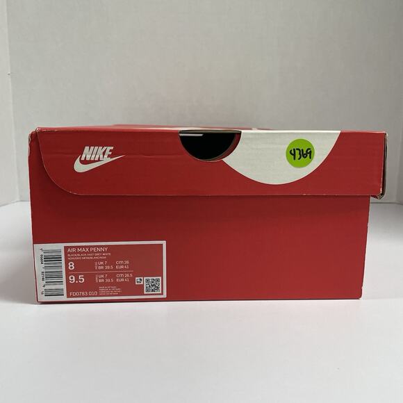 Nike Air Max Penny 1 Tiger Stripes FD0783 010 Size 8 Black White Penny Hardaway main image 9